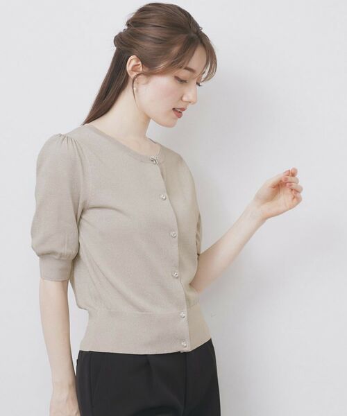 index / インデックス カーディガン・ボレロ | クルーネック半袖カーディガン【洗濯機洗い可/抗ピル/UVケア】 | 詳細5