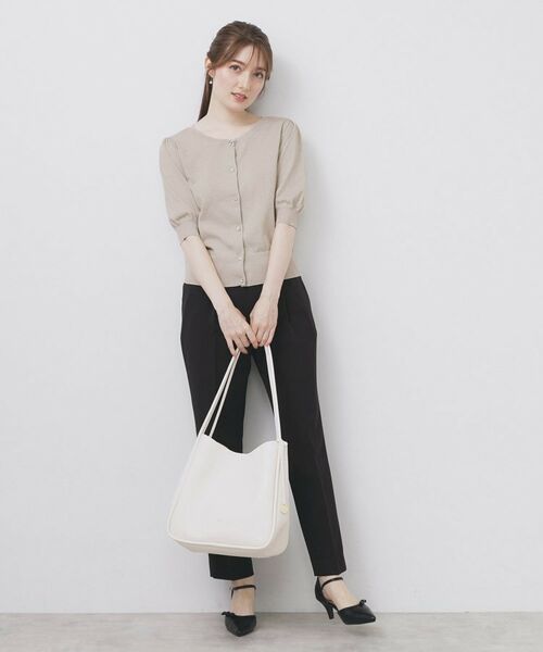 index / インデックス カーディガン・ボレロ | クルーネック半袖カーディガン【洗濯機洗い可/抗ピル/UVケア】 | 詳細6