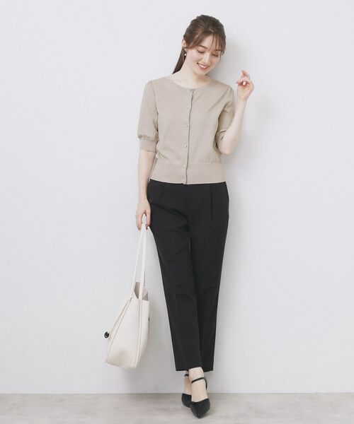 index / インデックス カーディガン・ボレロ | クルーネック半袖カーディガン【洗濯機洗い可/抗ピル/UVケア】 | 詳細7