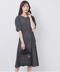 index / インデックス ミニ丈・ひざ丈ワンピース | ハートネックパフワンピース【洗濯機洗い可/UVケア/接触冷感】