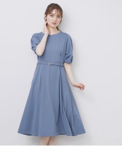 index / インデックス ミニ丈・ひざ丈ワンピース | ハートネックパフワンピース【洗濯機洗い可/UVケア/接触冷感】