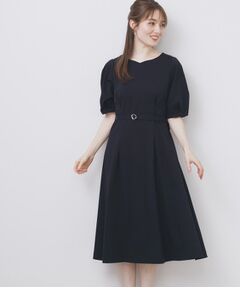 index / インデックス ミニ丈・ひざ丈ワンピース | ハートネックパフワンピース【洗濯機洗い可/UVケア/接触冷感】