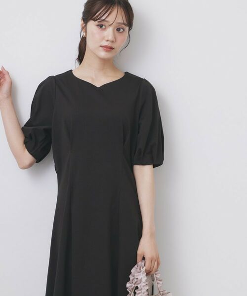 index / インデックス ミニ丈・ひざ丈ワンピース | ハートネックパフワンピース【洗濯機洗い可/UVケア/接触冷感】 | 詳細10