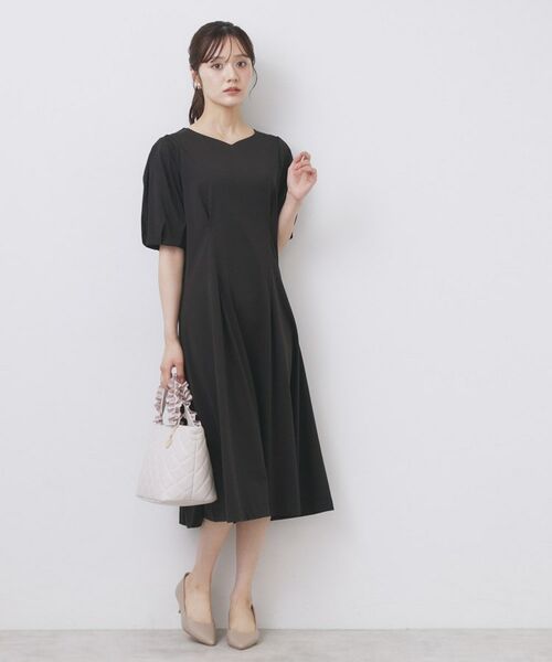 index / インデックス ミニ丈・ひざ丈ワンピース | ハートネックパフワンピース【洗濯機洗い可/UVケア/接触冷感】 | 詳細11