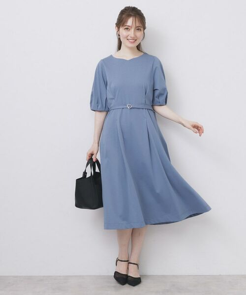 index / インデックス ミニ丈・ひざ丈ワンピース | ハートネックパフワンピース【洗濯機洗い可/UVケア/接触冷感】 | 詳細14