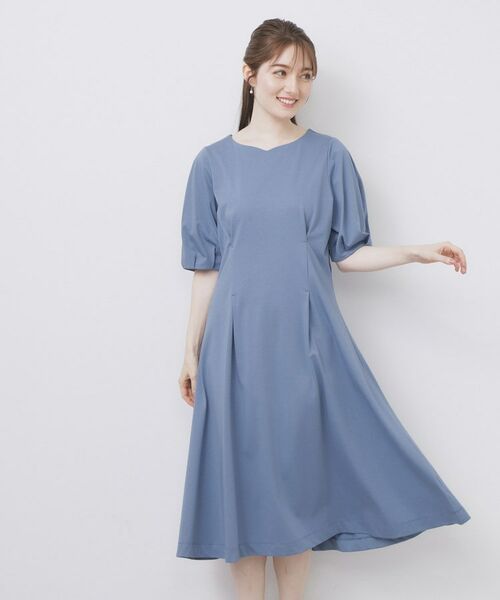 index / インデックス ミニ丈・ひざ丈ワンピース | ハートネックパフワンピース【洗濯機洗い可/UVケア/接触冷感】 | 詳細16