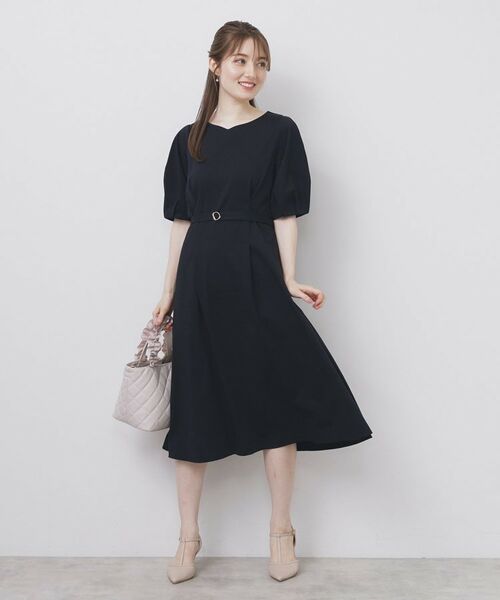 index / インデックス ミニ丈・ひざ丈ワンピース | ハートネックパフワンピース【洗濯機洗い可/UVケア/接触冷感】 | 詳細20