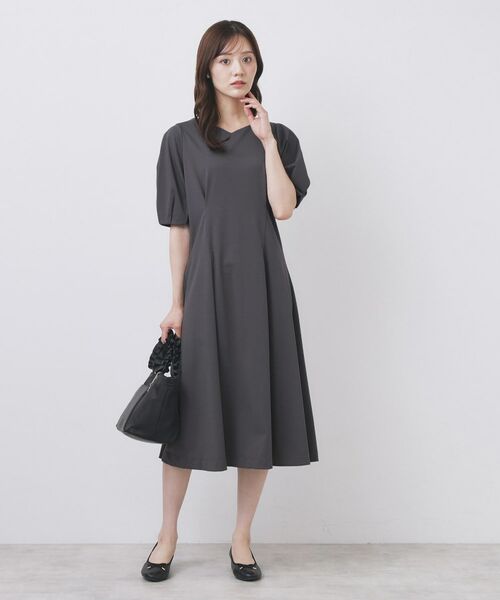 index / インデックス ミニ丈・ひざ丈ワンピース | ハートネックパフワンピース【洗濯機洗い可/UVケア/接触冷感】 | 詳細5