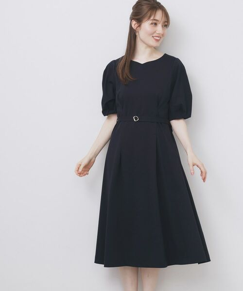 index/インデックス ハートネックパフワンピース【洗濯機洗い可/UVケア/接触冷感】 ネイビー(894) 40(L) index/インデックス ハートネックパフワンピース【洗濯機洗い可/UVケア/接触冷感】 ネイビー(894) 40(L)