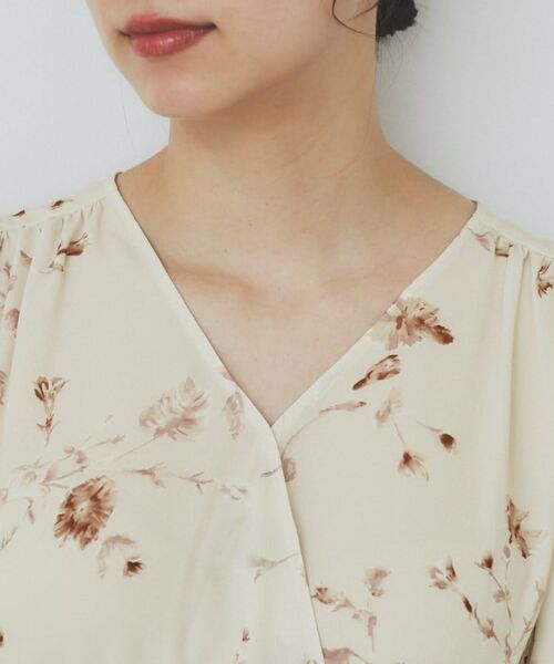 index / インデックス ミニ丈・ひざ丈ワンピース | カシュクールフラワーワンピース【洗濯機洗い可】 | 詳細22