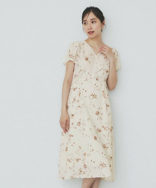 index / インデックス ミニ丈・ひざ丈ワンピース | カシュクールフラワーワンピース【洗濯機洗い可】 | 詳細27