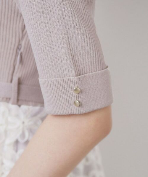 index / インデックス ミニ丈・ひざ丈ワンピース | フラワーレースドッキングワンピース【洗える/抗ピル】 | 詳細27