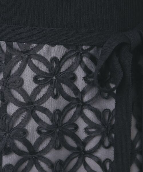 index / インデックス ミニ丈・ひざ丈ワンピース | フラワーレースドッキングワンピース【洗える/抗ピル】 | 詳細9