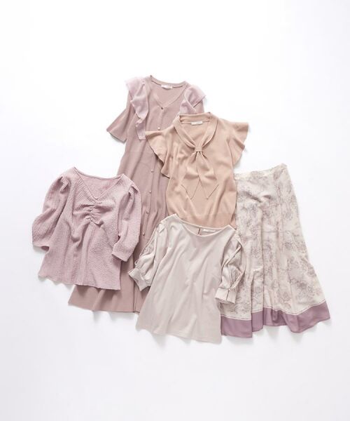 index / インデックス ミニ丈・ひざ丈ワンピース | フリルドッキングニットワンピース【洗濯機洗い可/抗ピル】 | 詳細19