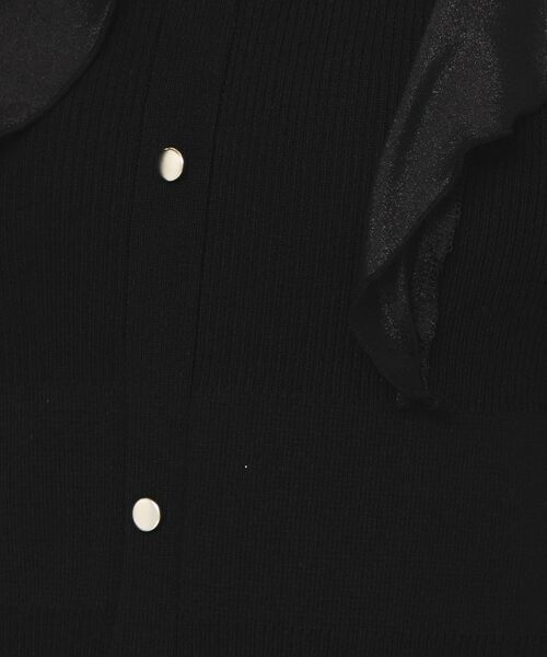 index / インデックス ミニ丈・ひざ丈ワンピース | フリルドッキングニットワンピース【洗濯機洗い可/抗ピル】 | 詳細4