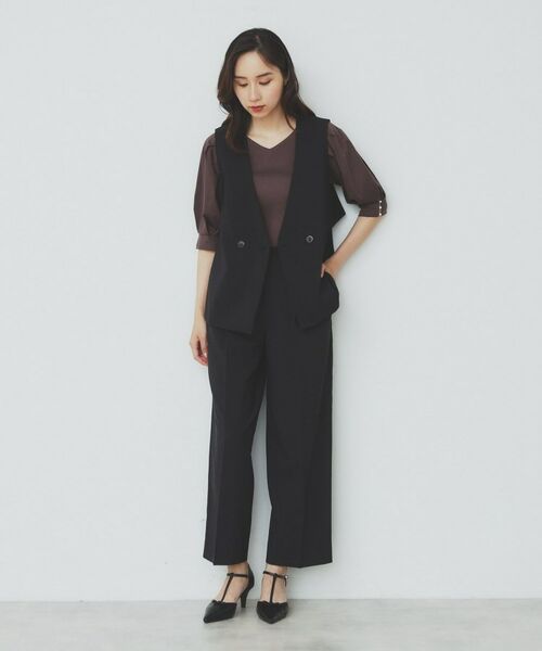 index / インデックス パンツ | ストレッチ2タックワイドパンツ【洗濯機洗い可/接触冷感/吸水速乾】 | 詳細13