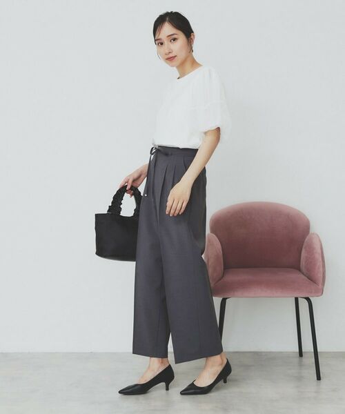 index / インデックス パンツ | ストレッチ2タックワイドパンツ【洗濯機洗い可/接触冷感/吸水速乾】 | 詳細2