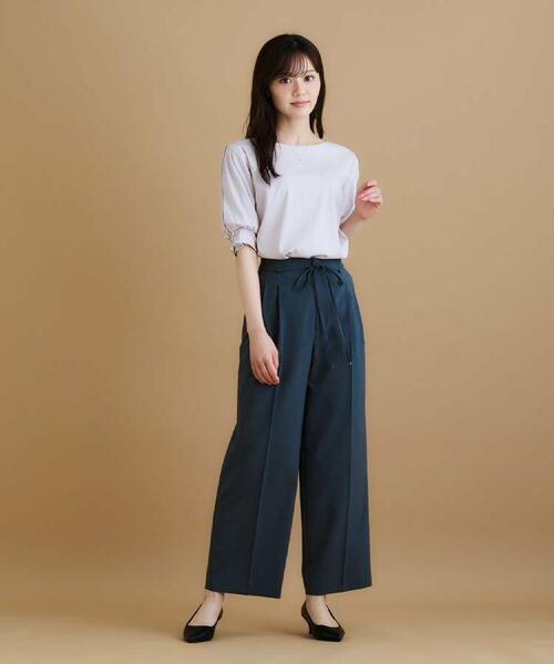 index / インデックス パンツ | ストレッチ2タックワイドパンツ【洗濯機洗い可/接触冷感/吸水速乾】 | 詳細7