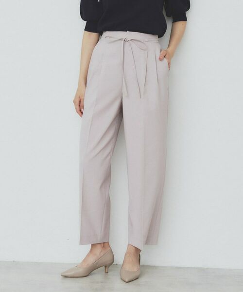 index / インデックス パンツ | ストレッチ2タックワイドパンツ【洗濯機洗い可/接触冷感/吸水速乾】(ライトベージュ(051))