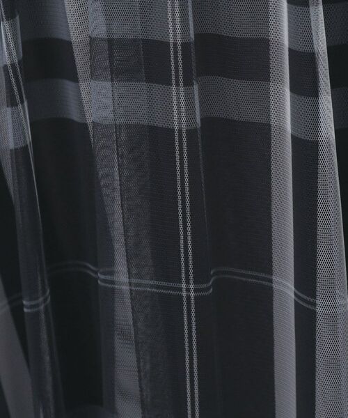 index / インデックス ロング・マキシ丈スカート | チュールラメチェックフレアスカート【洗濯機洗い可/防シワ】 | 詳細10