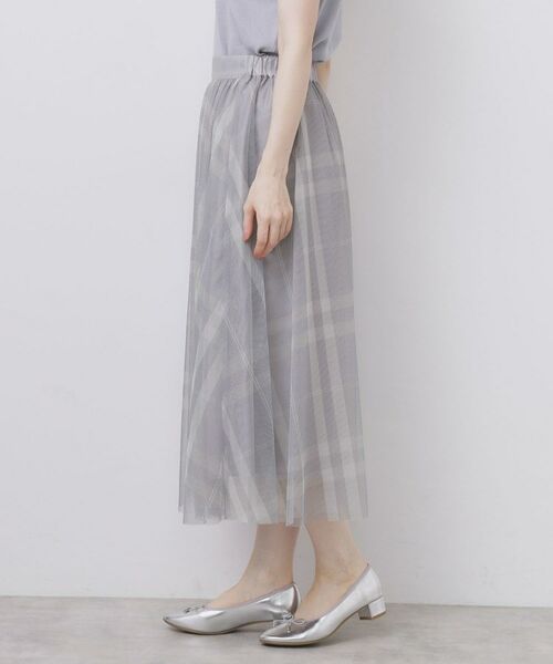 index / インデックス ロング・マキシ丈スカート | チュールラメチェックフレアスカート【洗濯機洗い可/防シワ】 | 詳細16