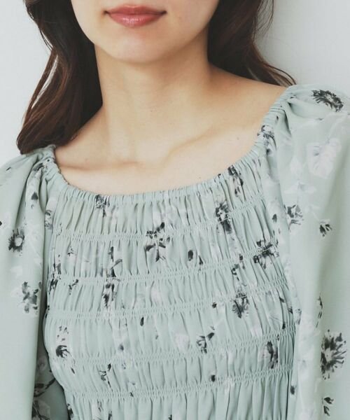 index / インデックス シャツ・ブラウス | フラワーシャーリングペプラムブラウス【洗濯機洗い可】 | 詳細16