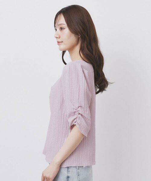 index / インデックス シャツ・ブラウス | フロントギャザージャガードブラウス【洗濯機洗い可】 | 詳細14