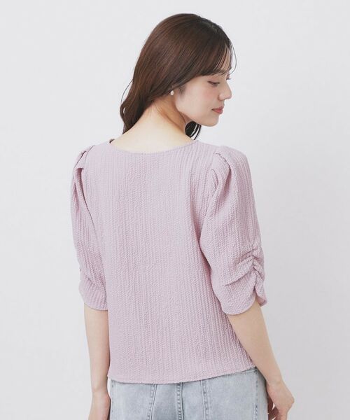 index / インデックス シャツ・ブラウス | フロントギャザージャガードブラウス【洗濯機洗い可】 | 詳細15