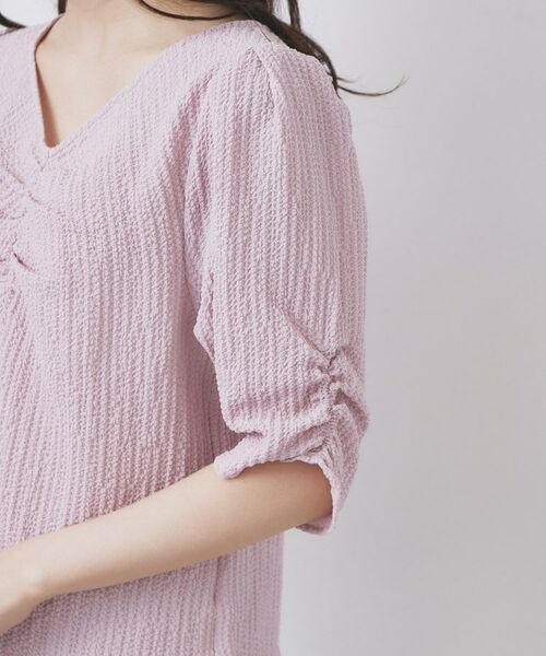 index / インデックス シャツ・ブラウス | フロントギャザージャガードブラウス【洗濯機洗い可】 | 詳細17