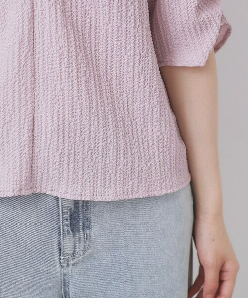 index / インデックス シャツ・ブラウス | フロントギャザージャガードブラウス【洗濯機洗い可】 | 詳細18