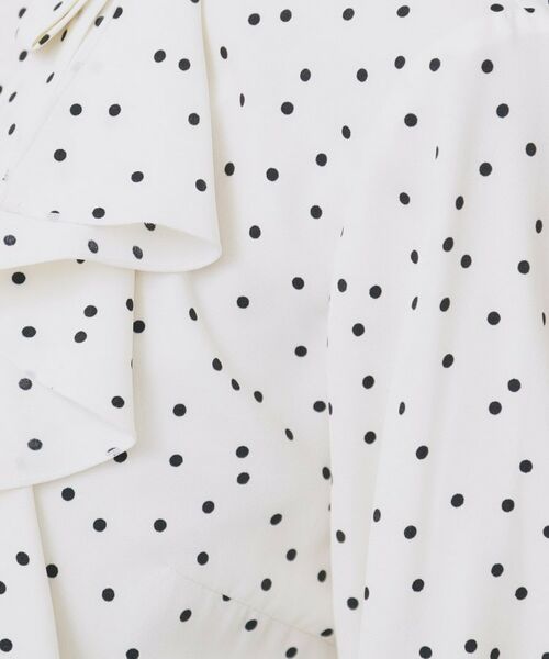 index / インデックス シャツ・ブラウス | ロールカラーアシメフリルリボンブラウス【洗濯機洗い可/イージーアイロン】 | 詳細15