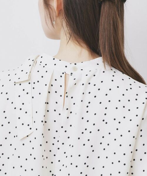 index / インデックス シャツ・ブラウス | ロールカラーアシメフリルリボンブラウス【洗濯機洗い可/イージーアイロン】 | 詳細20