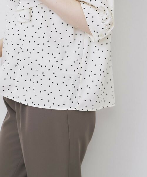 index / インデックス シャツ・ブラウス | ロールカラーアシメフリルリボンブラウス【洗濯機洗い可/イージーアイロン】 | 詳細22