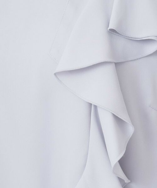 index / インデックス シャツ・ブラウス | ロールカラーアシメフリルリボンブラウス【洗濯機洗い可/イージーアイロン】 | 詳細8