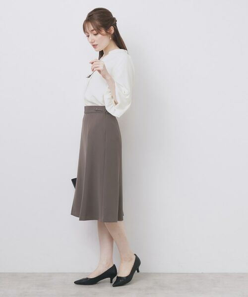 index / インデックス シャツ・ブラウス | スキッパーバルーンスリーブブラウス【洗濯機洗い可/イージーアイロン】 | 詳細3