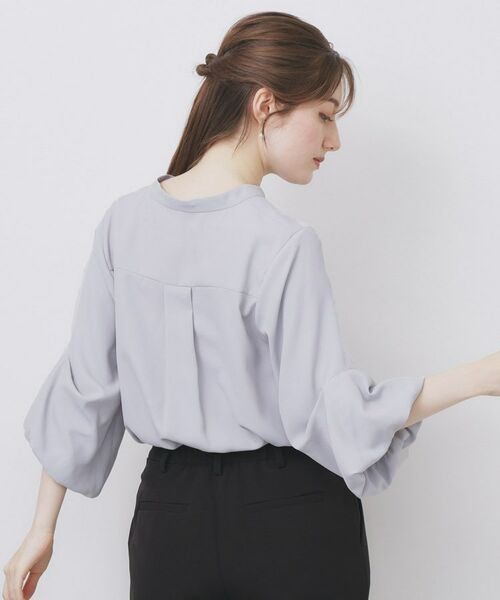 index / インデックス シャツ・ブラウス | スキッパーバルーンスリーブブラウス【洗濯機洗い可/イージーアイロン】 | 詳細5
