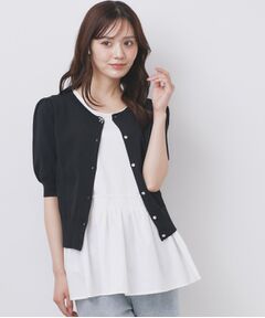 index / インデックス カットソー | ノースリペプラムドッキングトップス【洗濯機洗い可/接触冷感】