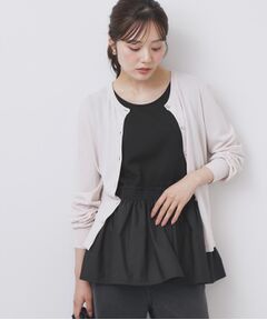 index / インデックス カットソー | ノースリペプラムドッキングトップス【洗濯機洗い可/接触冷感】