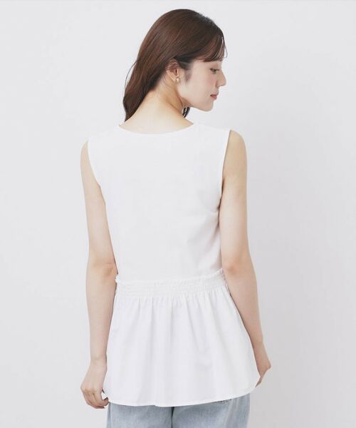 index / インデックス カットソー | ノースリペプラムドッキングトップス【洗濯機洗い可/接触冷感】 | 詳細10