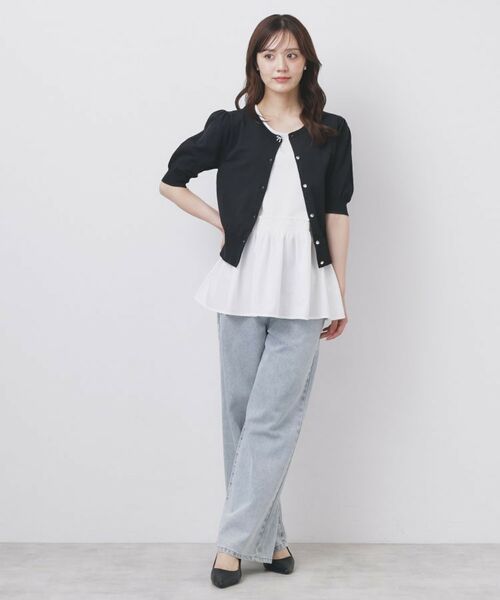 index / インデックス カットソー | ノースリペプラムドッキングトップス【洗濯機洗い可/接触冷感】 | 詳細3