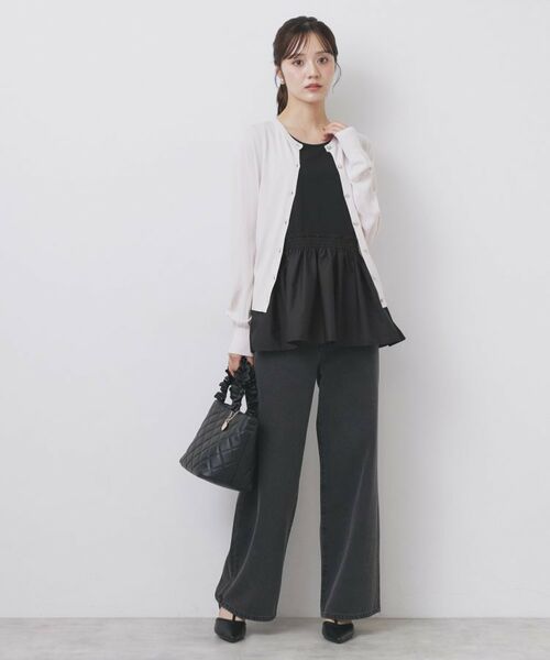 index / インデックス カットソー | ノースリペプラムドッキングトップス【洗濯機洗い可/接触冷感】 | 詳細6