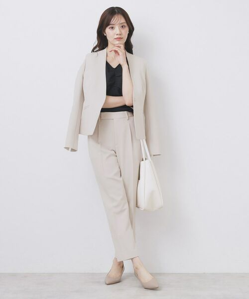 index / インデックス ノーカラージャケット | ストレッチノーカラージャケット/セットアップ対応【洗濯機洗い可/イージーアイロン/防シワ】 | 詳細10