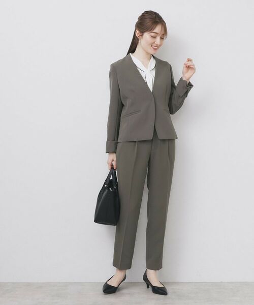 index / インデックス ノーカラージャケット | ストレッチノーカラージャケット/セットアップ対応【洗濯機洗い可/イージーアイロン/防シワ】 | 詳細15