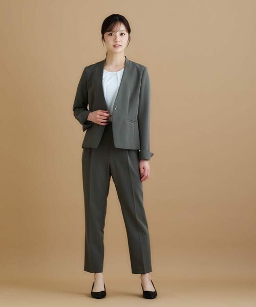 index / インデックス ノーカラージャケット | ストレッチノーカラージャケット/セットアップ対応【洗濯機洗い可/イージーアイロン/防シワ】 | 詳細23