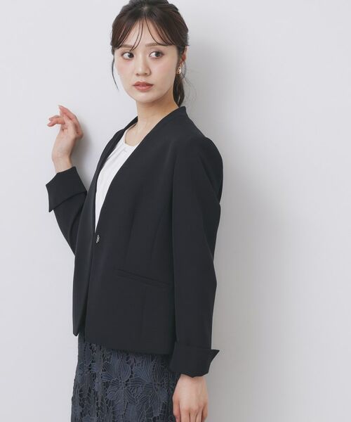 index / インデックス ノーカラージャケット | ストレッチノーカラージャケット/セットアップ対応【洗濯機洗い可/イージーアイロン/防シワ】 | 詳細26