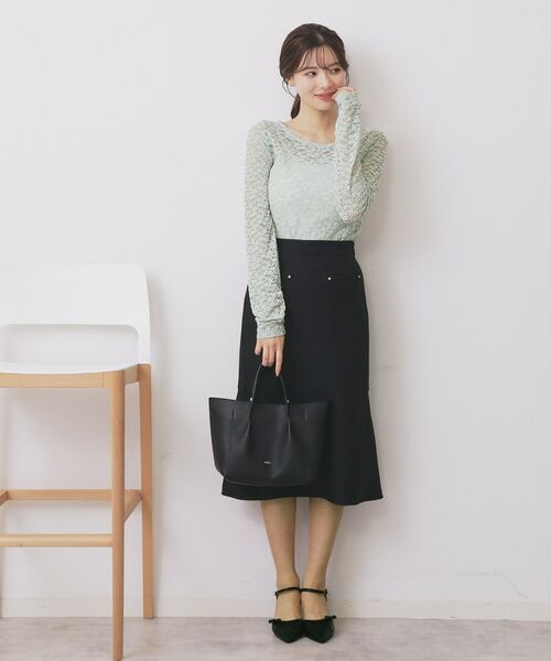 index / インデックス カットソー | モールレースシアートップス【洗濯機OK】 | 詳細6