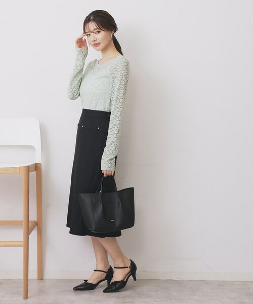 index / インデックス カットソー | モールレースシアートップス【洗濯機OK】 | 詳細7