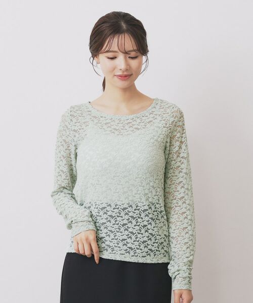 index / インデックス カットソー | モールレースシアートップス【洗濯機OK】 | 詳細9
