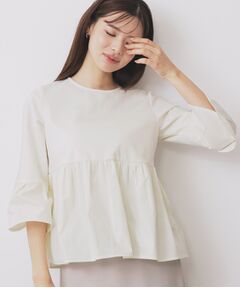 index / インデックス カットソー | ドッキングペプラムトップス【洗濯機洗い可】