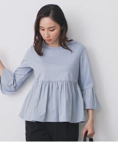 index / インデックス カットソー | ドッキングペプラムトップス【洗濯機洗い可】